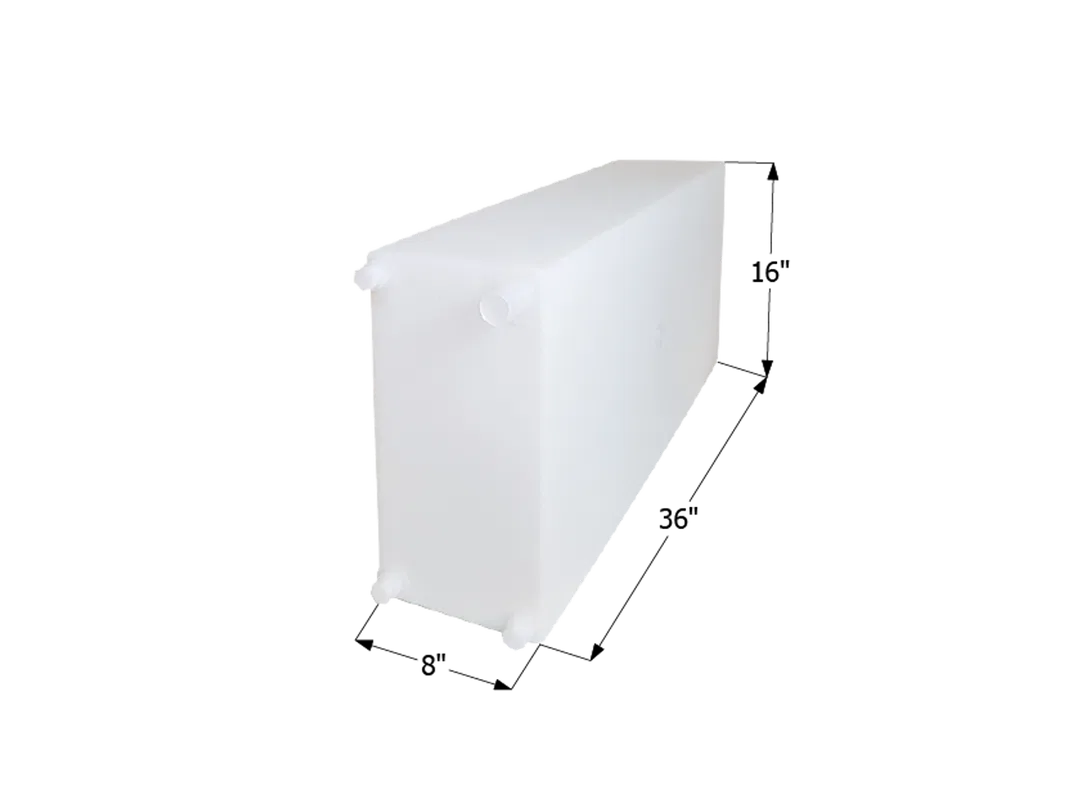 12732 – ICON Fresh Water Tank, 20 Gallon Capacity Roto Molded 36 Inch Width x 8 Inch Length x 16 Inch Height With Thr...
